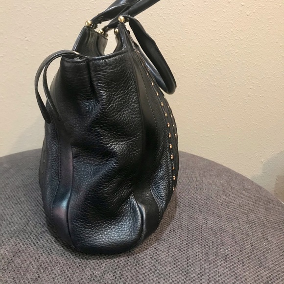 MAXX New York beaded leather bag. HUGE edgy tote - Picture 7 of 14